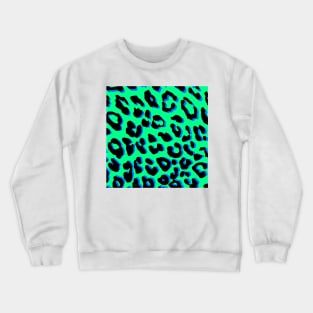 Leopard Print Green Crewneck Sweatshirt